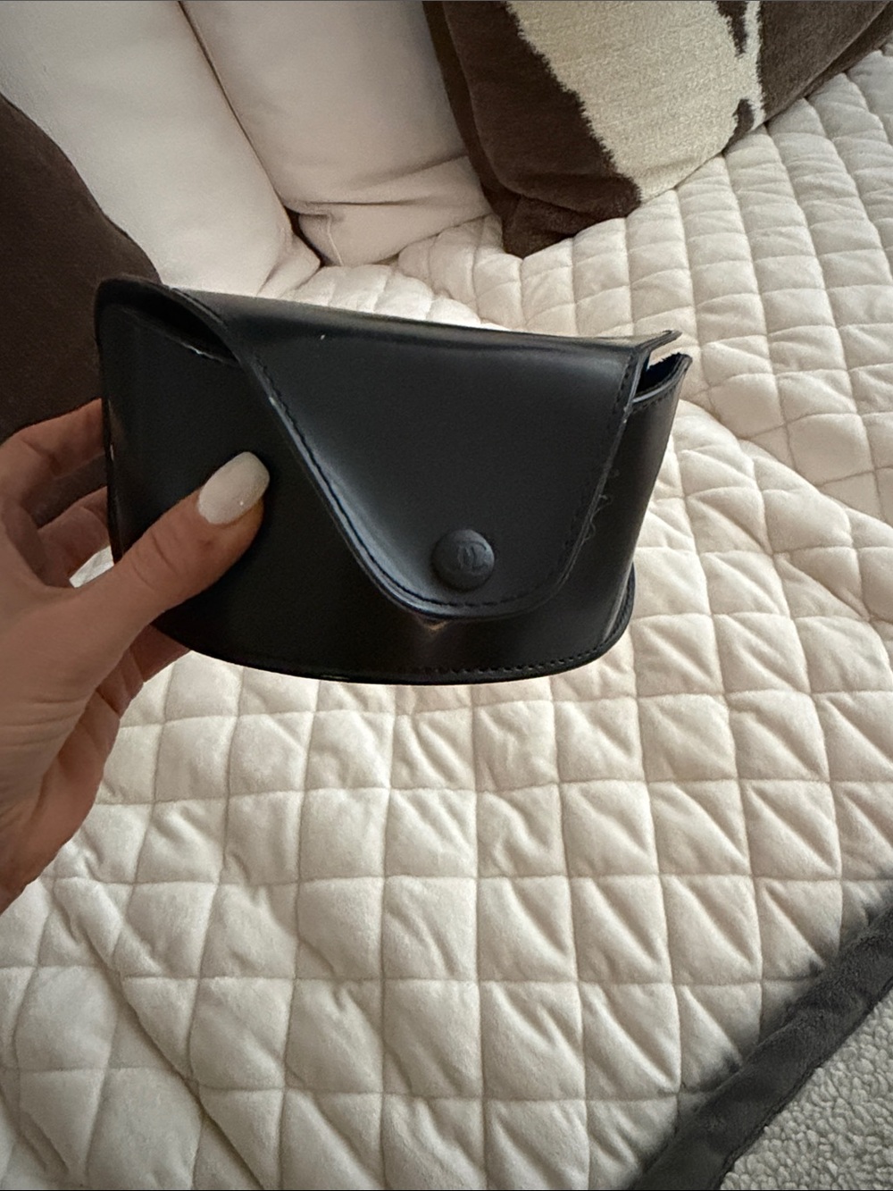 CHANEL Oversized Shield Sunglasses in Dark Brown and Olive - Picture 12 of 13